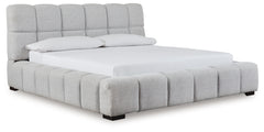 J&M Furniture - Ashley Furniture - Grendusk California King Upholstered Bed - California King Upholstered Bed / Light Gray - PCB584B3