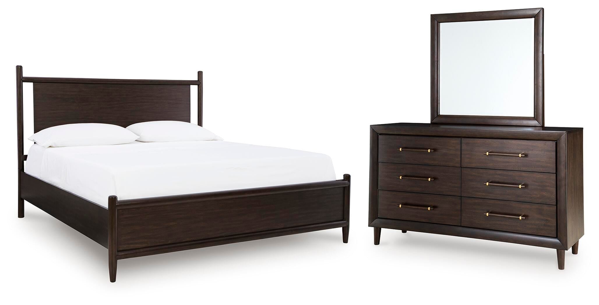 J&M Furniture - Ashley Furniture - Dantenton Queen Panel Bed, Dresser and Mirror - Queen Panel Bed, Dresser and Mirror - B611B3