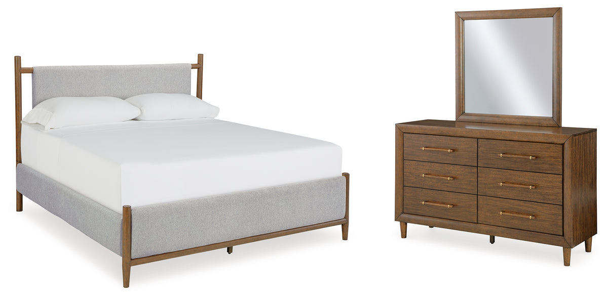 J&M Furniture - Ashley Furniture - Lyncott King Upholstered Bed, Dresser and Mirror - King Upholstered Bed, Dresser and Mirror - B615B8