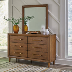 J&M Furniture - Ashley Furniture - Lyncott Dresser and Mirror - Dresser and Mirror / Brown - B615B1