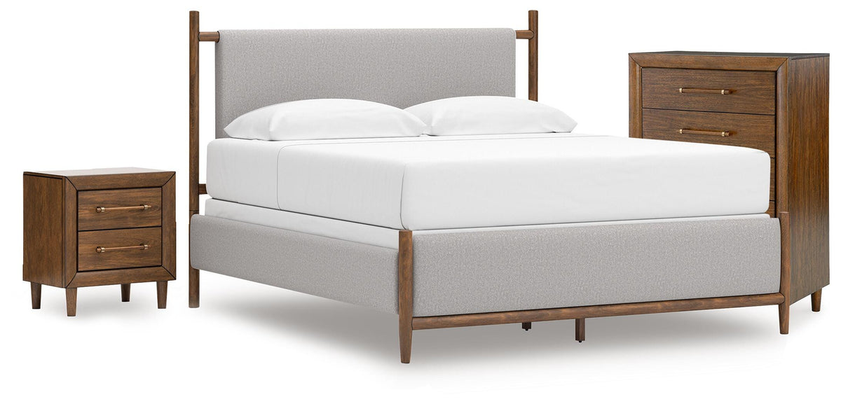 J&M Furniture - Ashley Furniture - Lyncott King Upholstered Bed, Chest and Nightstand - King Upholstered Bed, Chest and Nightstand - B615B13