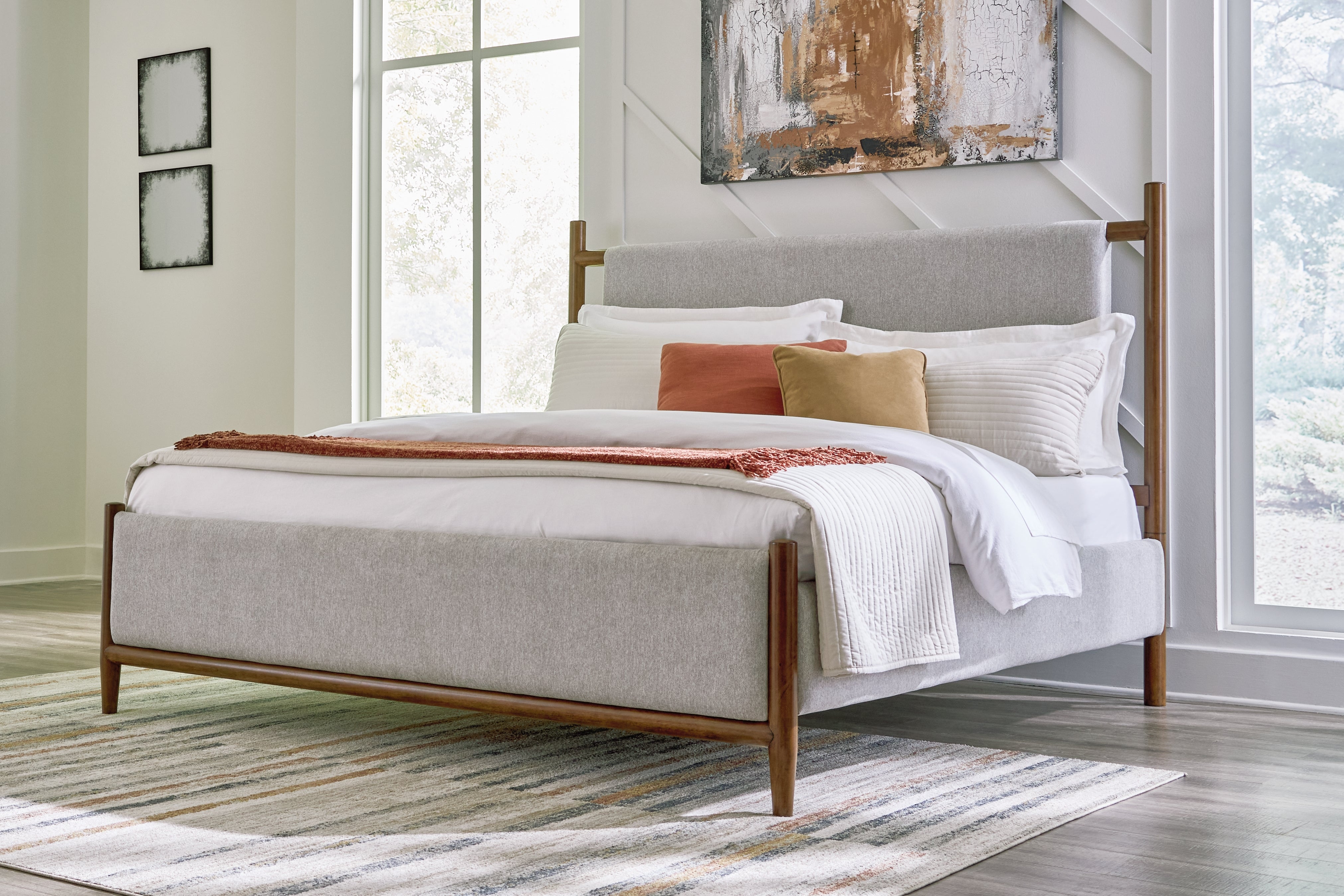 J&M Furniture - Ashley Furniture - Lyncott King Upholstered Bed - King Upholstered Bed / Brown - B615B6
