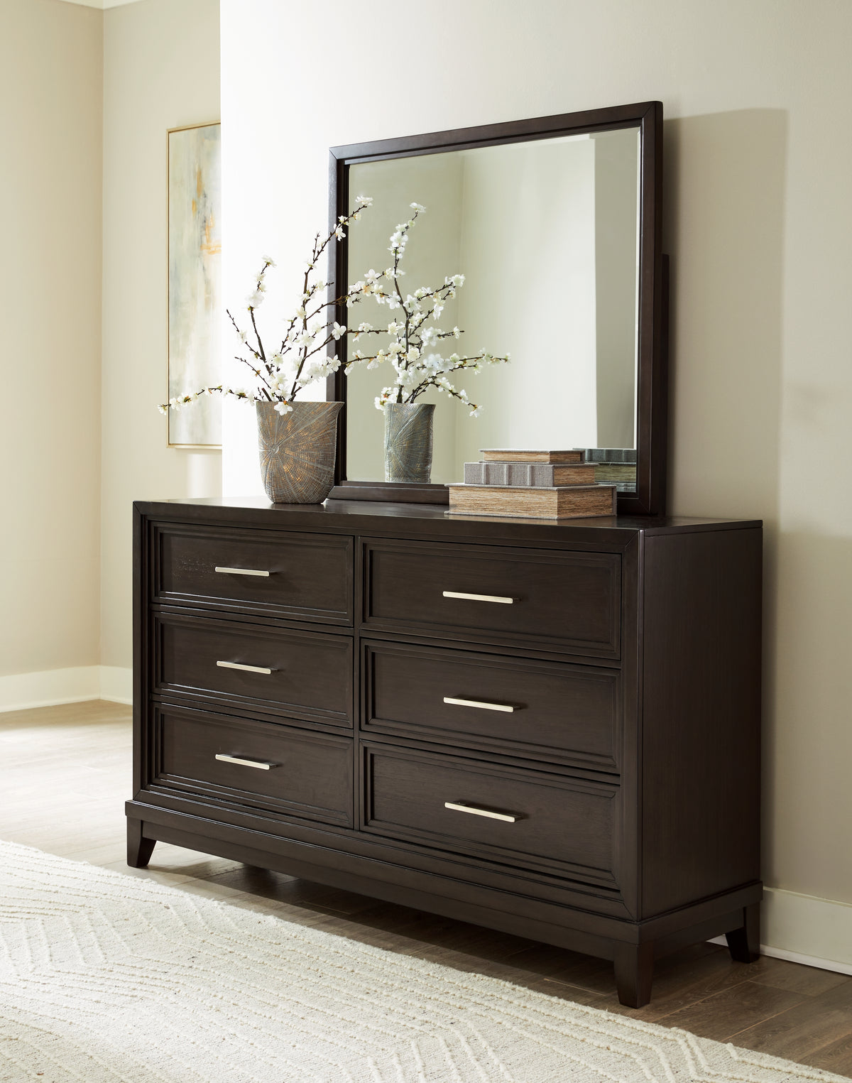 J&M Furniture - Ashley Furniture - Neymorton Dresser and Mirror - Dresser and Mirror / Dark Grayish Brown - B618B1