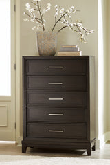 J&M Furniture - Ashley Furniture - Neymorton Chest of Drawers - Five Drawer Chest / Dark Grayish Brown - B618-46