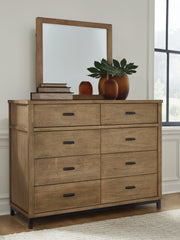 J&M Furniture - Ashley Furniture - Tomtyn Dresser and Mirror - Dresser and Mirror / Light Brown - B622B1