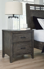 J&M Furniture - Ashley Furniture - Montillan Nightstand - Two Drawer Night Stand / Grayish Brown - B651-92