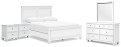 J&M Furniture - Ashley Furniture - Fortman Queen Panel Bed, Dresser, Mirror and 2 Nightstands - Queen Panel Bed, Dresser, Mirror and 2 Nightstands - B680B16