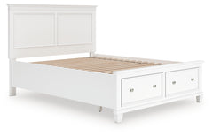 J&M Furniture - Ashley Furniture - Fortman Queen Panel Storage Bed - Queen Panel Storage Bed / White - B680B20