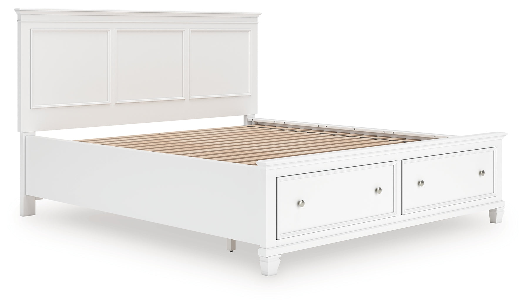 J&M Furniture - Ashley Furniture - Fortman California King Panel Storage Bed - California King Panel Storage Bed / White - B680B23