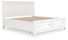 J&M Furniture - Ashley Furniture - Fortman King Panel Storage Bed - King Panel Storage Bed / White - B680B22