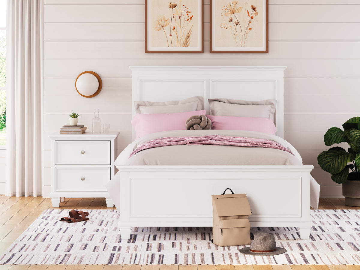 J&M Furniture - Ashley Furniture - Fortman Full Panel Bed - Full Panel Bed / White - B680B8