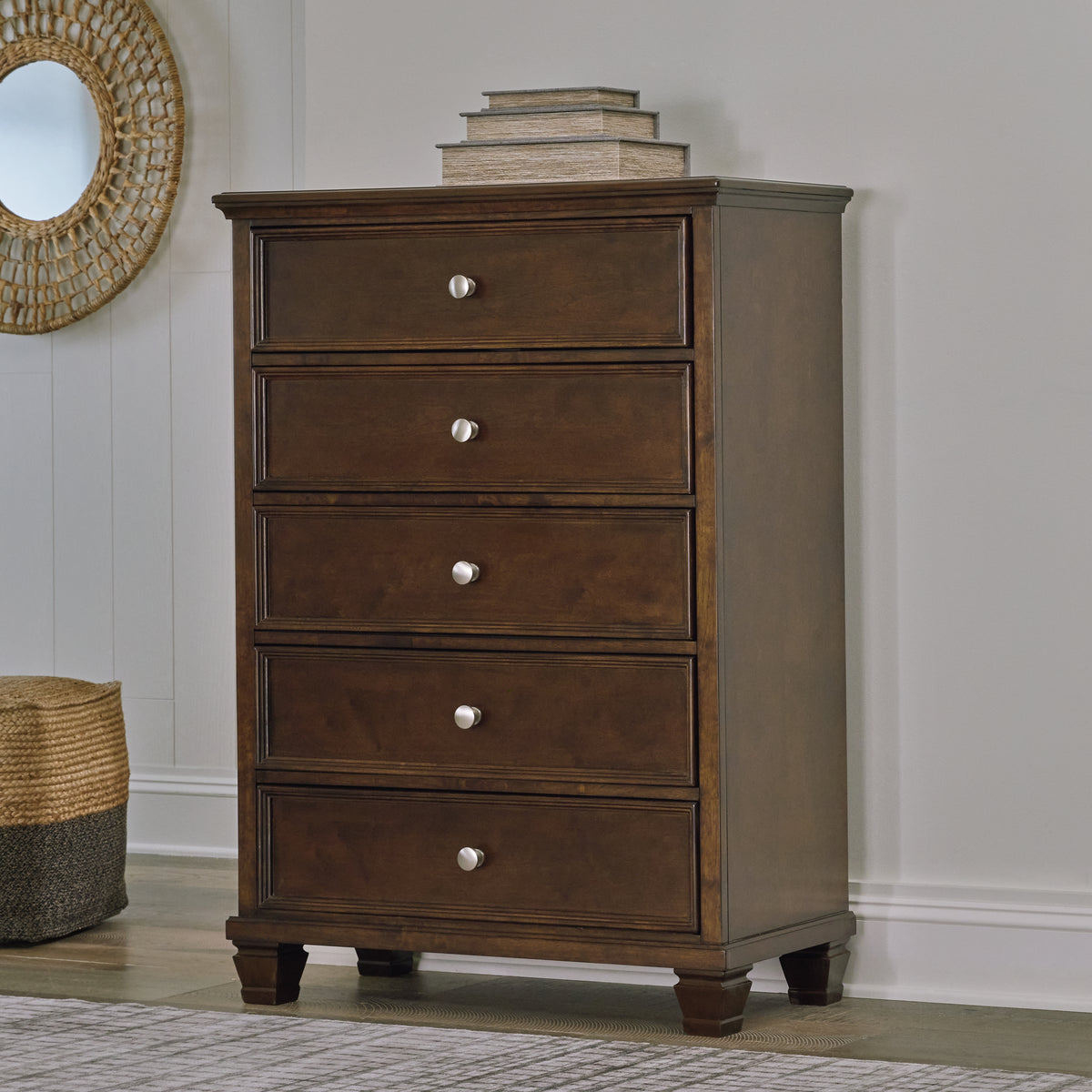 J&M Furniture - Ashley Furniture - Danabrin Chest of Drawers - Five Drawer Chest / Brown - B685-46