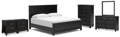 J&M Furniture - Ashley Furniture - Lanolee King Panel Bed, Dresser, Mirror, Chest and 2 Nightstands - King Panel Bed, Dresser, Mirror, Chest and 2 Nightstands - B687B28