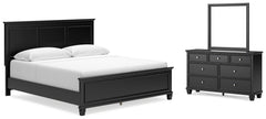 J&M Furniture - Ashley Furniture - Lanolee King Panel Bed, Dresser and Mirror - King Panel Bed, Dresser and Mirror - B687B13