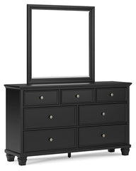 Lanolee King Panel Bed, Dresser, Mirror, Chest and 2 Nightstands