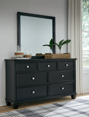 J&M Furniture - Ashley Furniture - Lanolee Dresser and Mirror - Dresser and Mirror / Black - B687B1