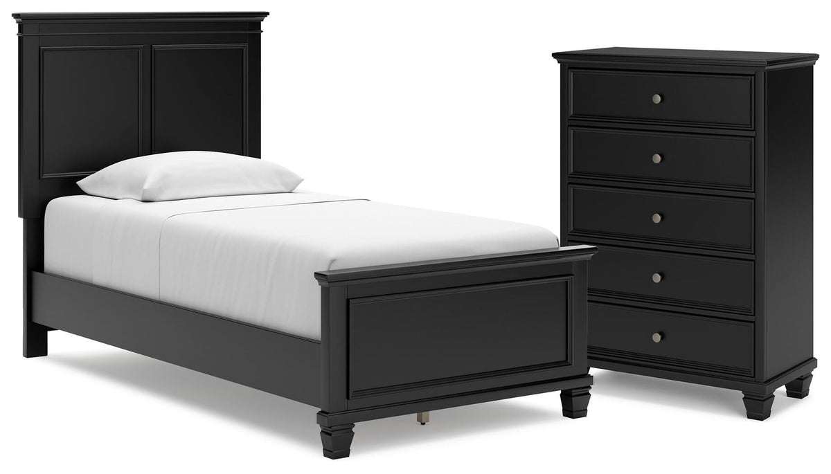J&M Furniture - Ashley Furniture - Lanolee Twin Panel Bed and Chest - Twin Panel Bed and Chest - B687B30