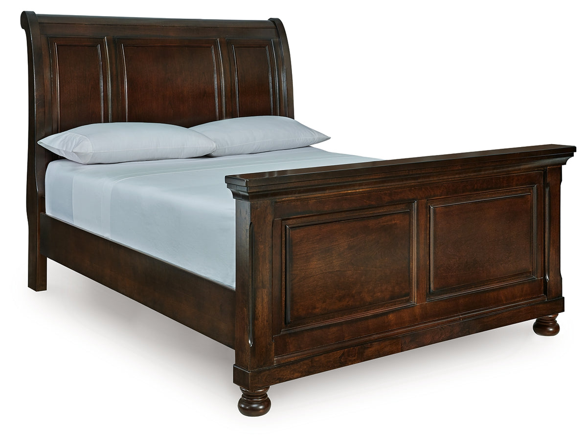 J&M Furniture - Ashley Furniture - Porter Queen Sleigh Bed - Queen Sleigh Bed / Rustic Brown - B697B48