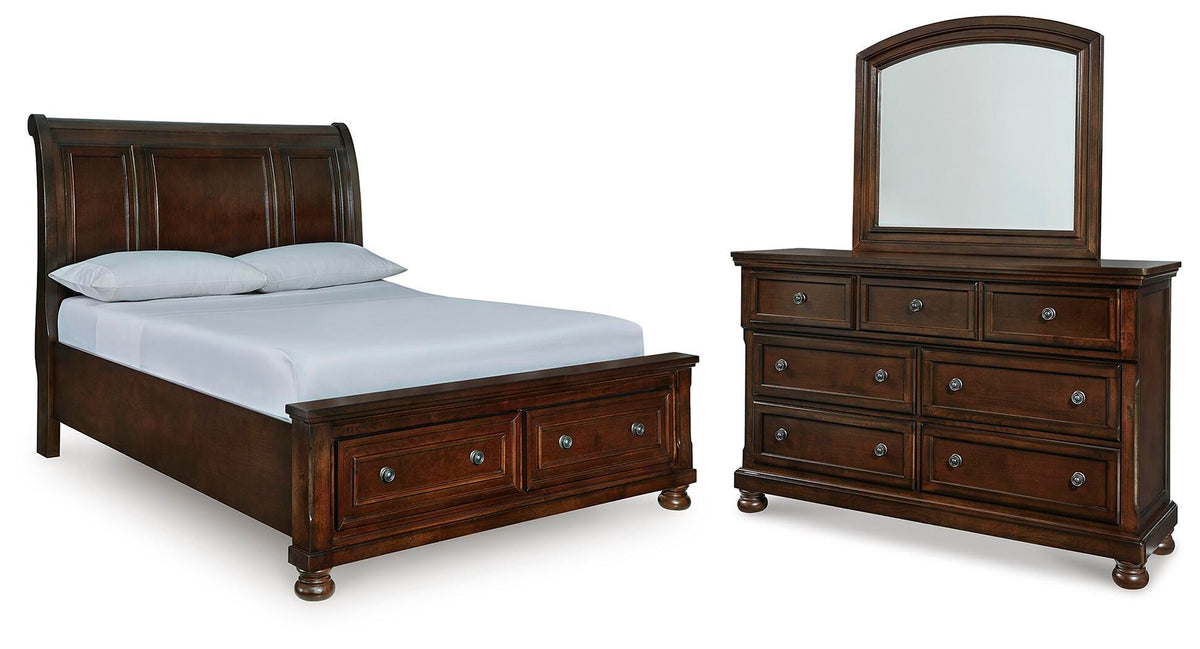 J&M Furniture - Ashley Furniture - Porter Queen Sleigh Storage Bed, Dresser and Mirror - Queen Sleigh Storage Bed, Dresser and Mirror - B697B53