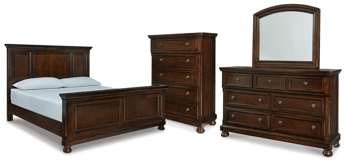 J&M Furniture - Ashley Furniture - Porter California King Panel Bed, Dresser, Mirror and Chest - California King Panel Bed, Dresser, Mirror and Chest - B697B40