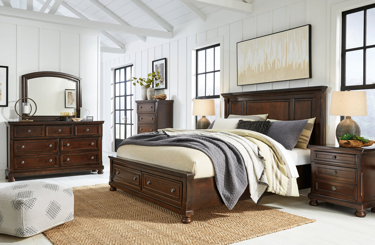 J&M Furniture - Ashley Furniture - Porter California King Panel Bed, Dresser, Mirror, Chest and 2 Nightstands - California King Panel Bed, Dresser, Mirror, Chest and 2 Nightstands - B697B39