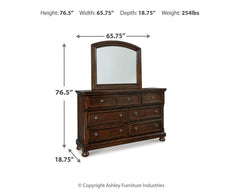 Porter Queen Panel Bed, Dresser, Mirror and 2 Nightstands