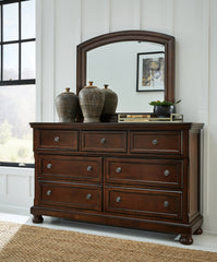 J&M Furniture - Ashley Furniture - Porter Dresser and Mirror - Dresser and Mirror / Rustic Brown - B697B1