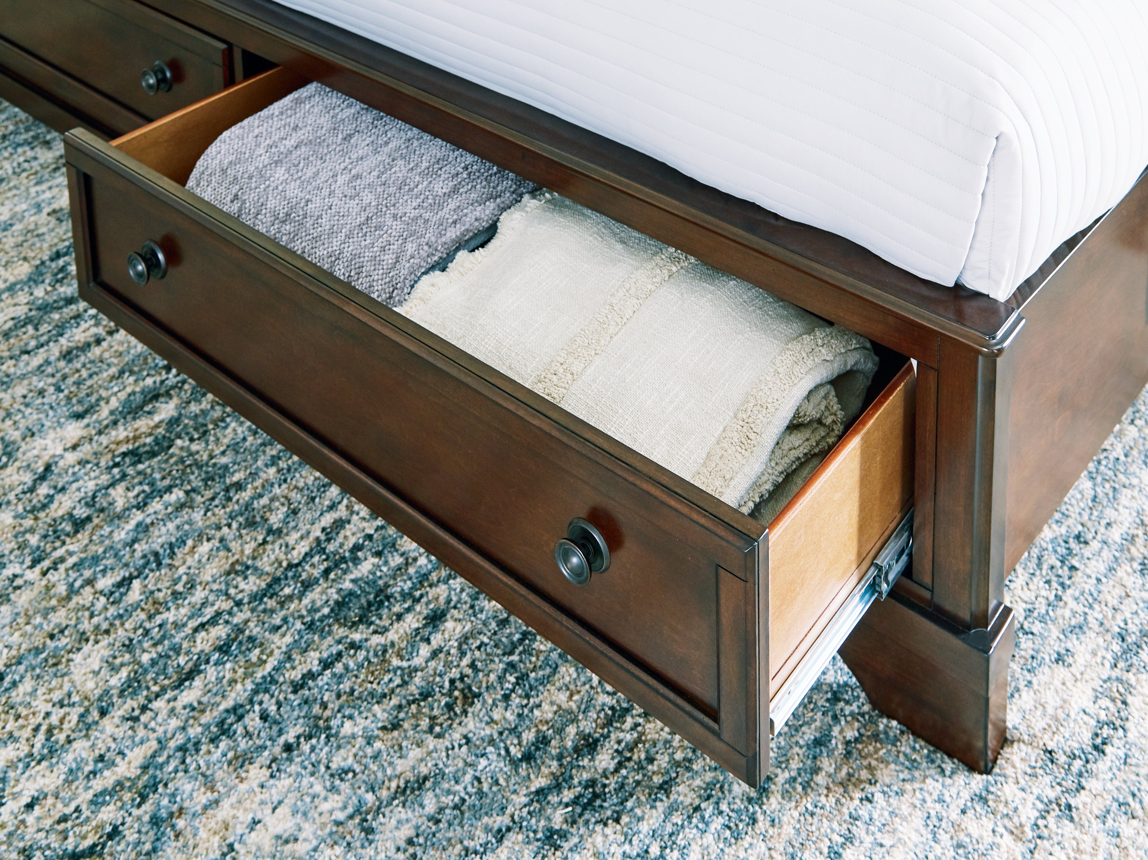 Trellington Queen Sleigh Storage Bed