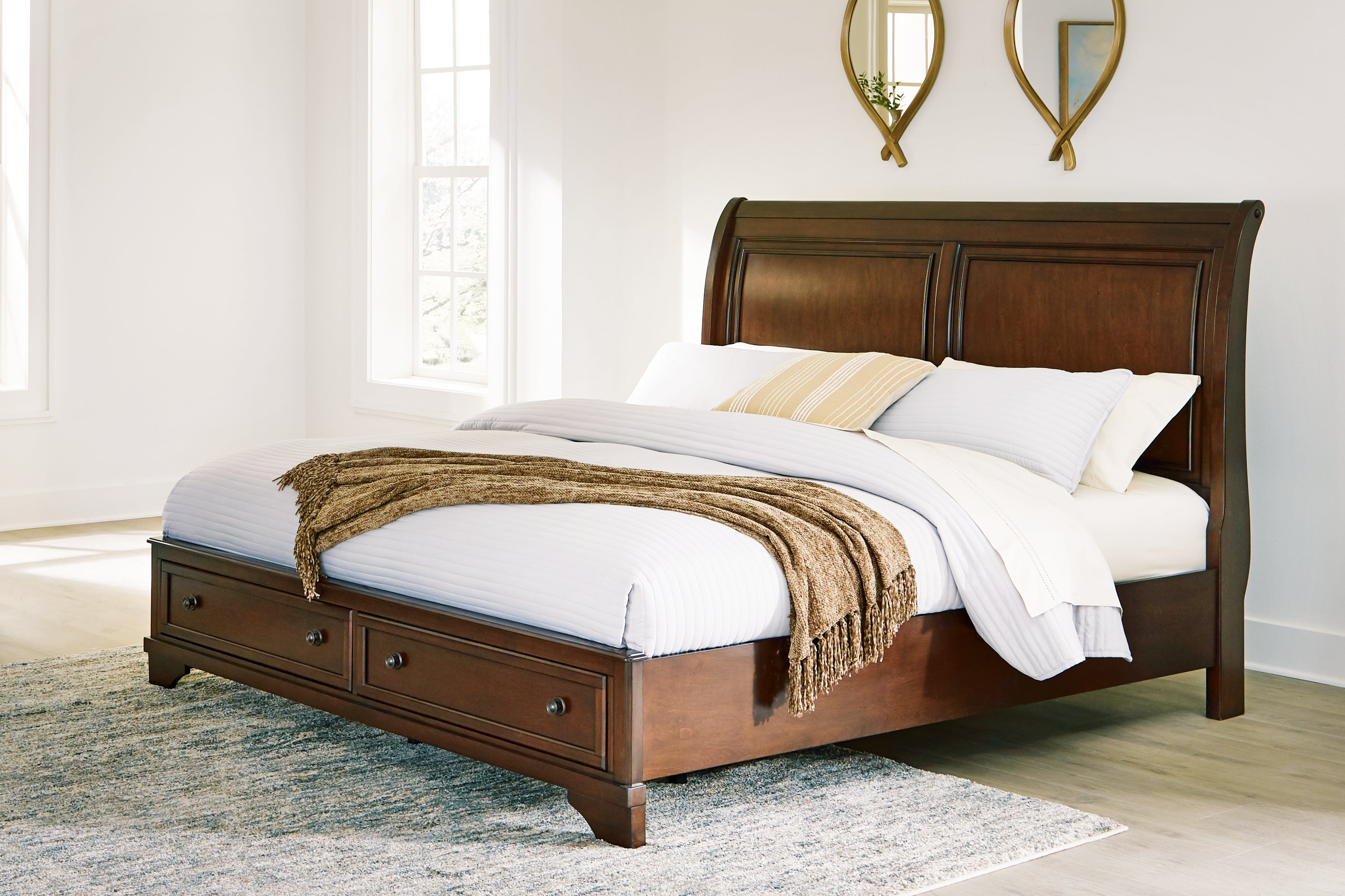 J&M Furniture - Ashley Furniture - Trellington Queen Sleigh Storage Bed - Queen Sleigh Storage Bed / Brown - B716B1