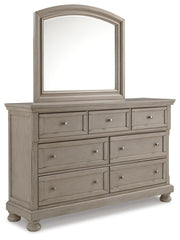 Lettner Queen Sleigh Storage Bed, Dresser and Mirror