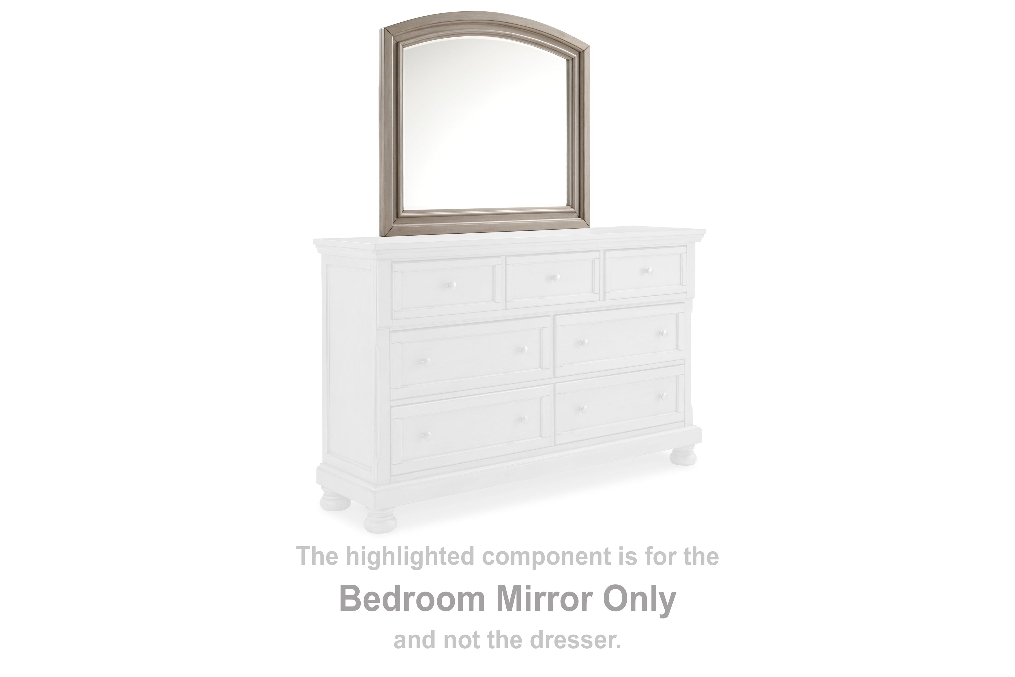 J&M Furniture - Ashley Furniture - Lettner Bedroom Mirror - Bedroom Mirror / Light Gray - B733-36