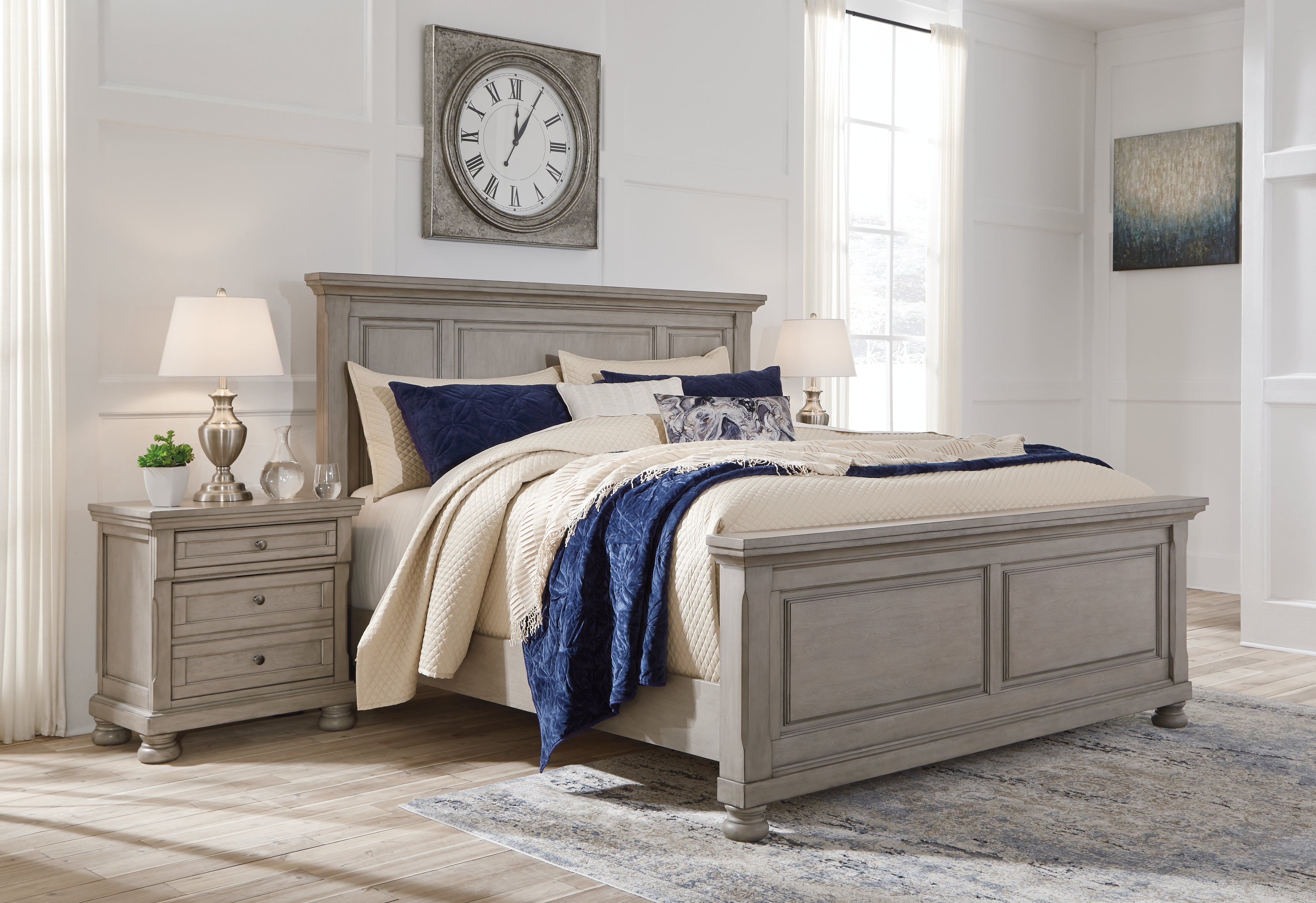 J&M Furniture - Ashley Furniture - Lettner King Panel Bed - King Panel Bed - B733B6