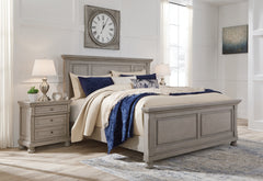 J&M Furniture - Ashley Furniture - Lettner Queen Panel Bed - Queen Panel Bed / Light Gray - B733B2
