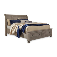 Lettner Queen Sleigh Storage Bed, Dresser and Mirror