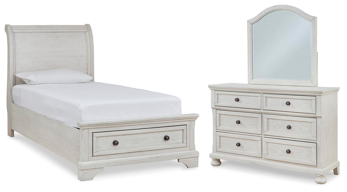 J&M Furniture - Ashley Furniture - Robbinsdale Twin Sleigh Storage Bed, Dresser and Mirror - Twin Sleigh Storage Bed, Dresser and Mirror - B742B14