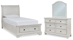 J&M Furniture - Ashley Furniture - Robbinsdale Twin Sleigh Storage Bed, Dresser and Mirror - Twin Sleigh Storage Bed, Dresser and Mirror - B742B14