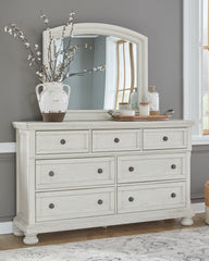 J&M Furniture - Ashley Furniture - Robbinsdale Dresser and Mirror - Dresser and Mirror / Antique White - B742B1