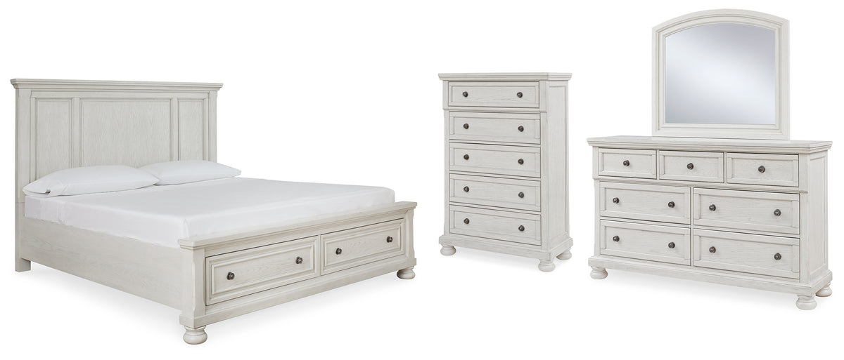 J&M Furniture - Ashley Furniture - Robbinsdale Queen Panel Storage Bed, Dresser, Mirror and Chest - Queen Panel Storage Bed, Dresser, Mirror and Chest - B742B27