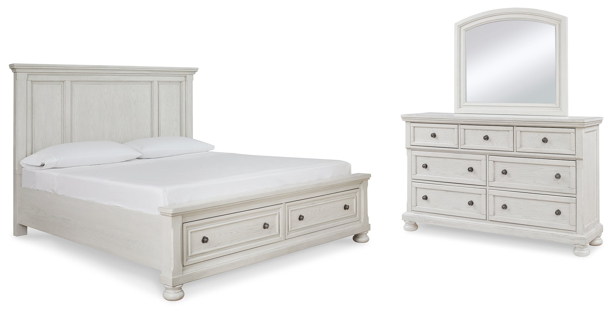 J&M Furniture - Ashley Furniture - Robbinsdale Queen Panel Storage Bed, Dresser and Mirror - Queen Panel Storage Bed, Dresser and Mirror - B742B30