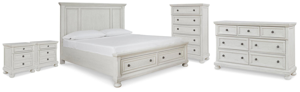 J&M Furniture - Ashley Furniture - Robbinsdale King Panel Storage Bed, Dresser, Chest and 2 Nightstands - King Panel Storage Bed, Dresser, Chest and 2 Nightstands - B742B49