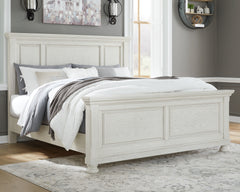 J&M Furniture - Ashley Furniture - Robbinsdale Queen Panel Bed - Queen Panel Bed / Antique White - B742B2