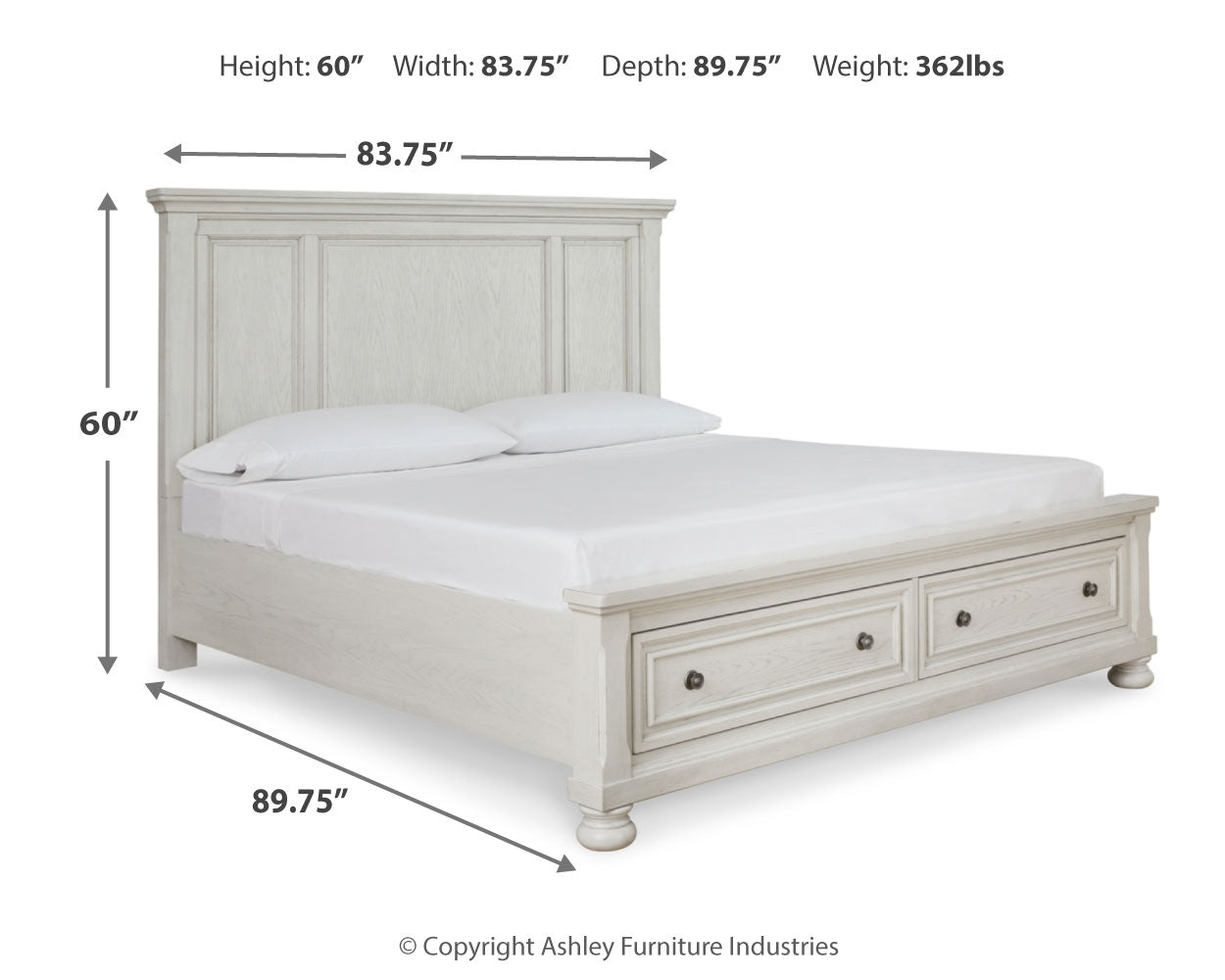Robbinsdale King Panel Storage Bed