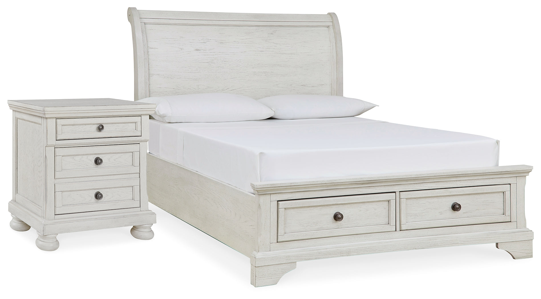 J&M Furniture - Ashley Furniture - Robbinsdale Full Storage Bed and Nightstand - Full Storage Bed and Nightstand - B742B33