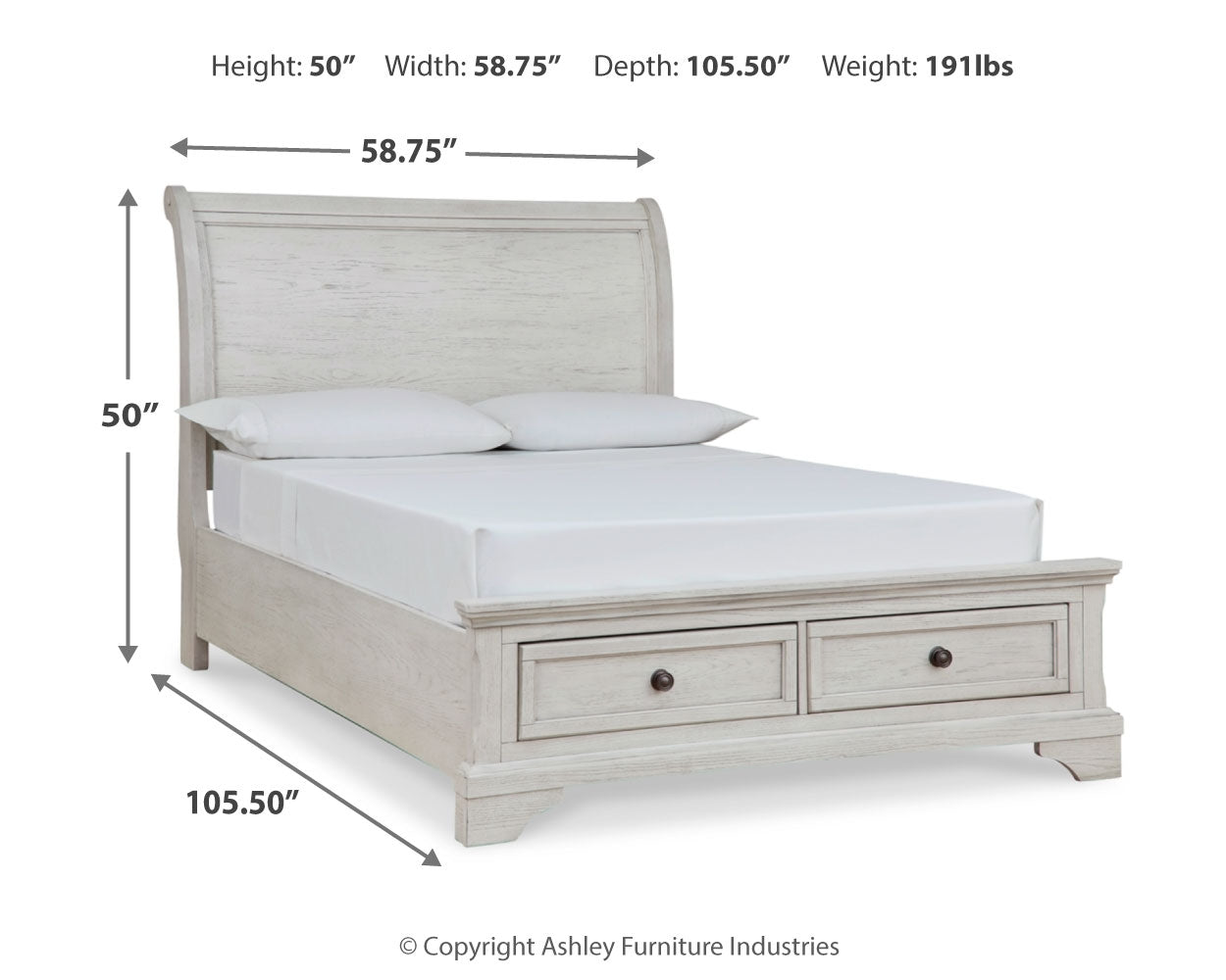 Robbinsdale Full Sleigh Storage Bed
