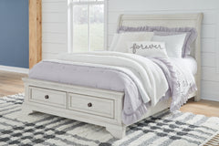 J&M Furniture - Ashley Furniture - Robbinsdale Full Sleigh Storage Bed - Full Sleigh Storage Bed / Antique White - B742B13