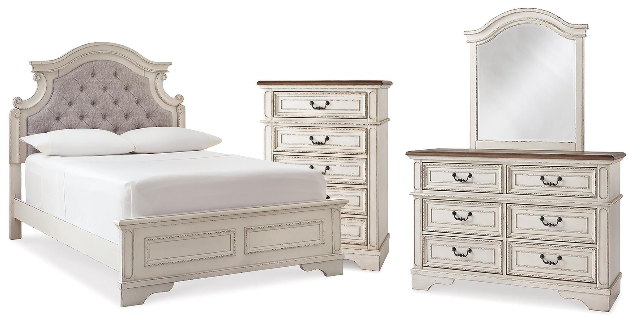J&M Furniture - Ashley Furniture - Realyn Full Panel Bed, Dresser, Mirror and Chest - Full Panel Bed, Dresser, Mirror and Chest - B743B80