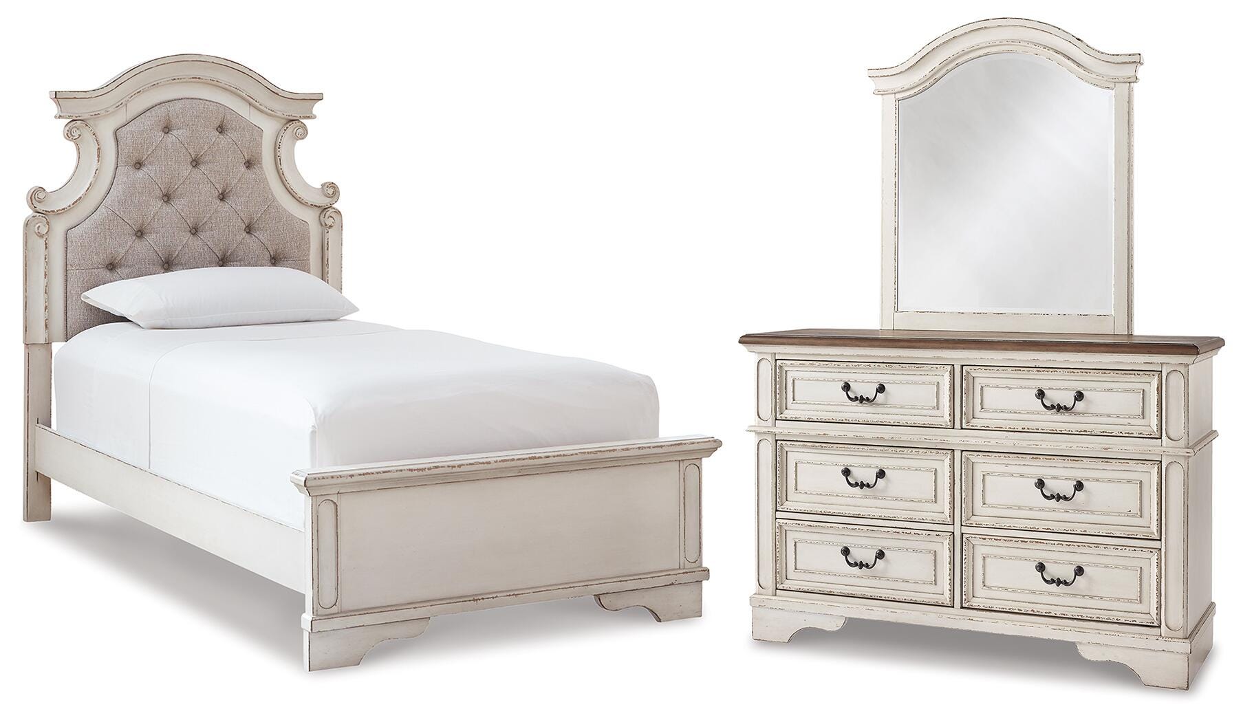 J&M Furniture - Ashley Furniture - Realyn Twin Bed, Dresser and Mirror - Twin Bed, Dresser and Mirror - B743B16