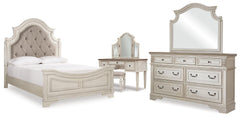 J&M Furniture - Ashley Furniture - Realyn Queen Panel Bed, Dresser, Mirror and Vanity - Queen Panel Bed, Dresser, Mirror and Vanity - B743B86
