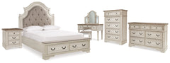 J&M Furniture - Ashley Furniture - Realyn Queen Upholstery Panel Bed, Dresser, Chest, Nightstand, and Vanity Set - Queen Upholstery Panel Bed, Dresser, Chest, Nightstand, and Vanity Set - B743B35