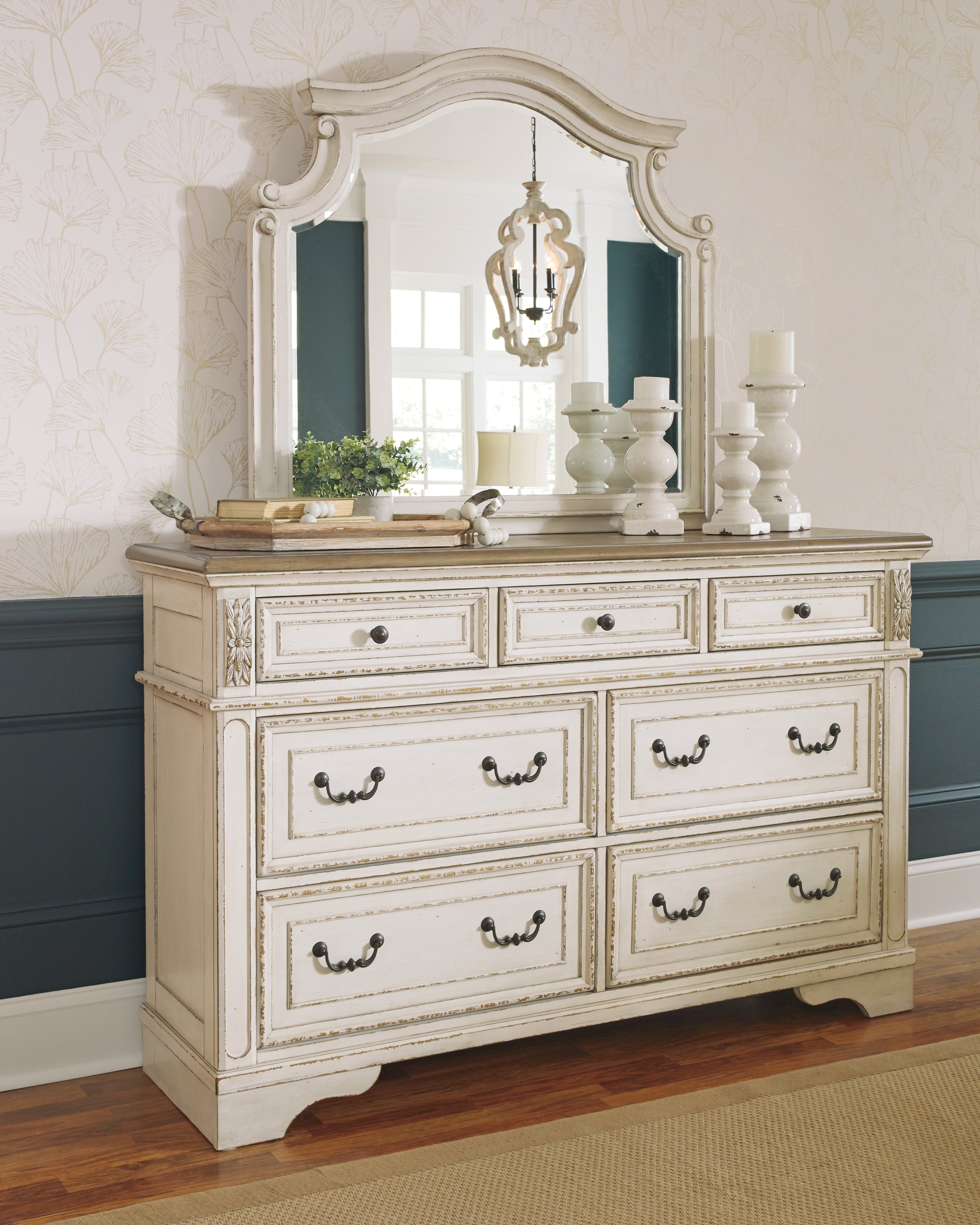 J&M Furniture - Ashley Furniture - Realyn Dresser and Mirror - Dresser and Mirror / Two-tone - B743B1